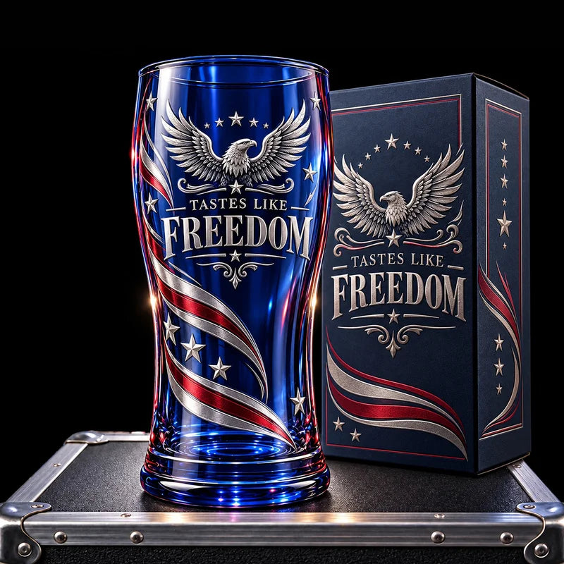 Patriotic American Spirit Tastes Like Freedom Drinking Glass