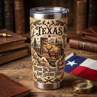 Personalized Texas Big Buck Hunting Vintage 20oz Tumbler
