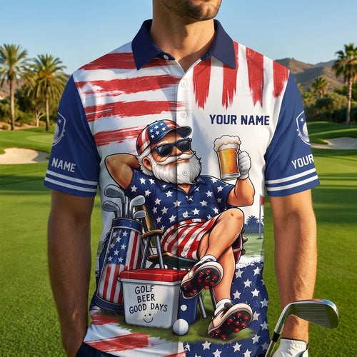 This Is My Retirement Plan Golf Beer Funny Personalized Hawaiian Shirt