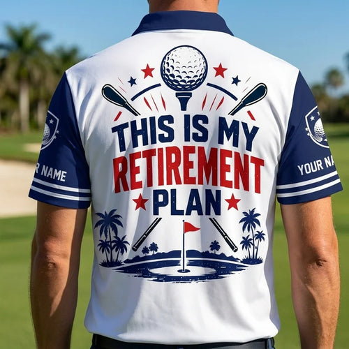 This Is My Retirement Plan Golf Beer Funny Personalized Hawaiian Shirt