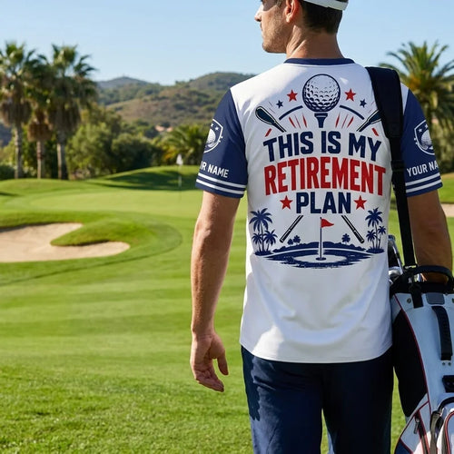 This Is My Retirement Plan Golf Beer Funny Personalized T-Shirt