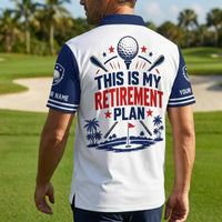 This Is My Retirement Plan Golf Beer Funny Personalized Polo Shirt