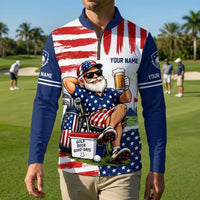 This Is My Retirement Plan Golf Beer Funny Personalized Polo Long Sleeve Shirt