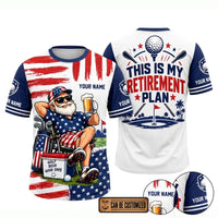 This Is My Retirement Plan Golf Beer Funny Personalized T-Shirt