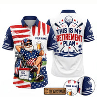This Is My Retirement Plan Golf Beer Funny Personalized Hawaiian Shirt