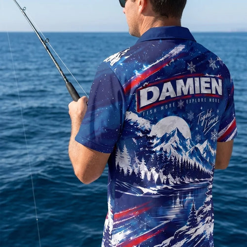 Personalized Christmas Fishing Santa Fish Winter Hawaiian Shirt