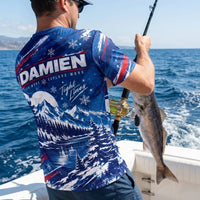 Personalized Christmas Fishing Santa Fish Winter T-Shirt