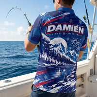 Personalized Christmas Fishing Santa Fish Winter Polo Shirt