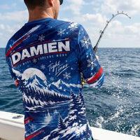Personalized Christmas Fishing Santa Fish Winter Long Sleeve Shirt