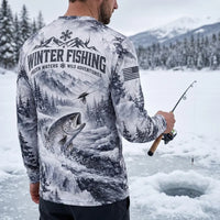 Fathom Thread Winter Fishing Personalized Long Sleeve Shirt