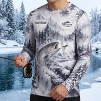 Fathom Thread Winter Fishing Personalized Long Sleeve Shirt