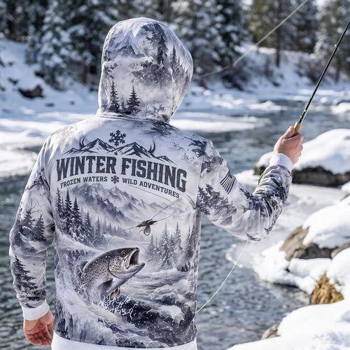 Fathom Thread Winter Fishing Personalized Hoodie