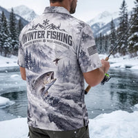 Fathom Thread Winter Fishing Personalized Hawaiian Shirt