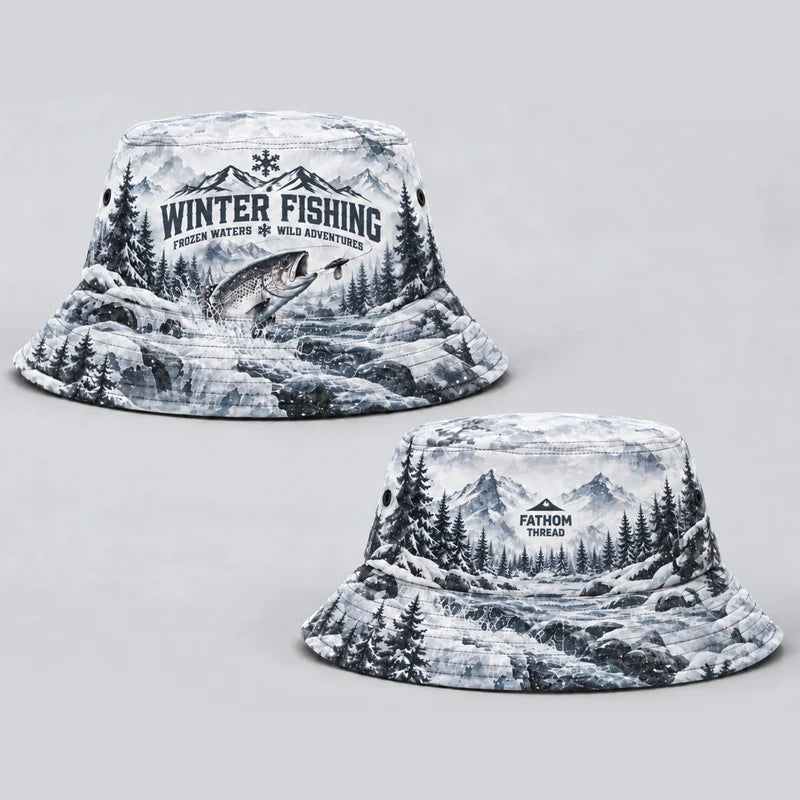 Fathom Thread Winter Fishing Personalized Bucket Hat