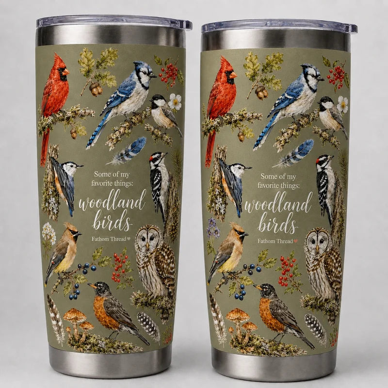 Woodland Birds North American Bird Species Vintage Tumbler