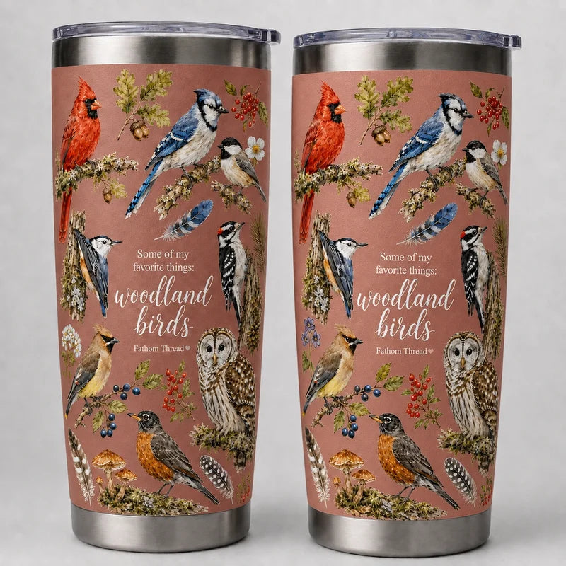 Woodland Birds North American Bird Species Vintage Tumbler