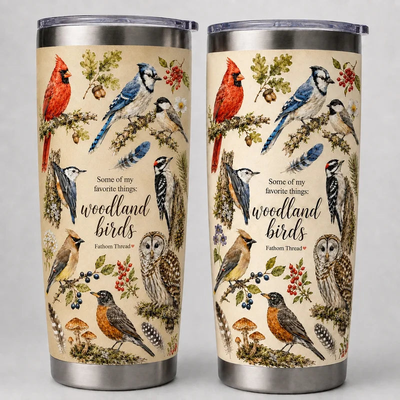 Woodland Birds North American Bird Species Vintage Tumbler
