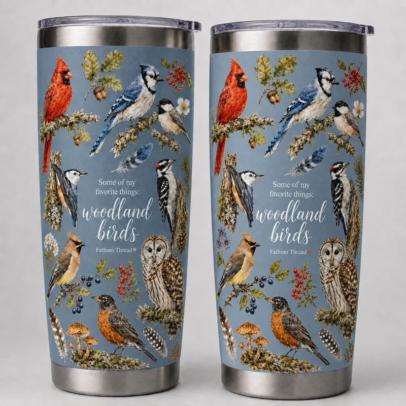 Woodland Birds North American Bird Species Vintage Tumbler