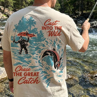 Personalized Cast Into The Wild Fishing Vintage T-Shirt