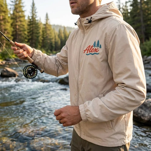 Personalized Cast Into The Wild Fishing Vintage Windbreaker Jacket