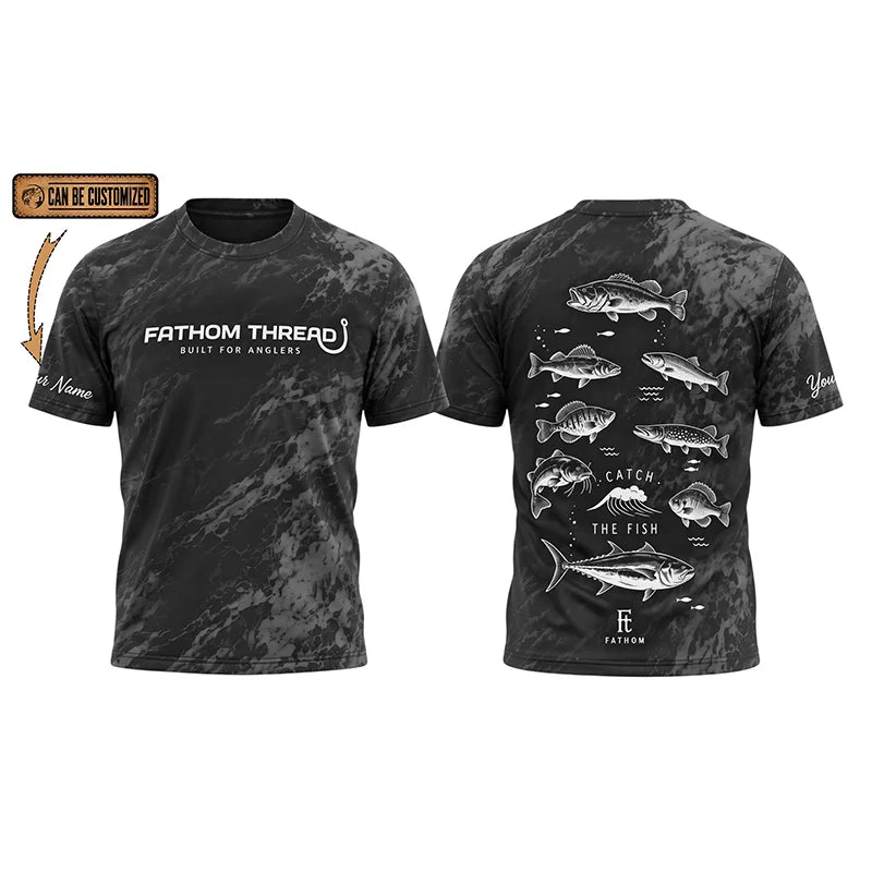 Fathom Thread Catch The Fish Camo Fishing T-Shirt
