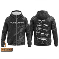 Fathom Thread Catch The Fish Camo Fishing Windbreaker Jacket