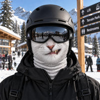 White Cat 3D Printed Ski Mask