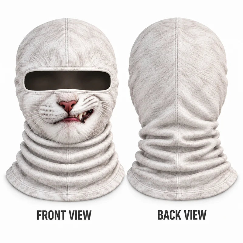 White Cat 3D Printed Ski Mask
