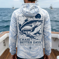 Personalized Chase Better Days Fishing Sketch Windbreaker Jacket