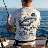 Personalized Chase Better Days Fishing Sketch T-Shirt