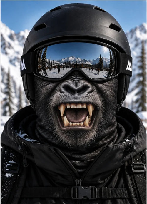 Angry Gorilla Face 3D Printed Ski Mask