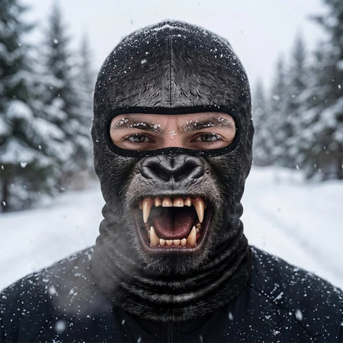Angry Gorilla Face 3D Printed Ski Mask