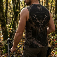 Personalized Fathom Thread Deer Antler Camo Hunting Tank Top