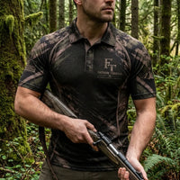 Personalized Fathom Thread Deer Antler Camo Hunting Polo Shirt