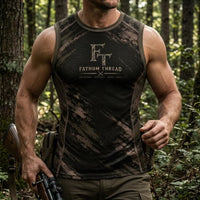 Personalized Fathom Thread Deer Antler Camo Hunting Tank Top