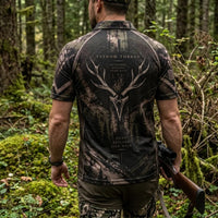 Personalized Fathom Thread Deer Antler Camo Hunting Polo Shirt