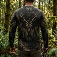 Personalized Fathom Thread Deer Antler Camo Hunting Long Sleeve Shirt