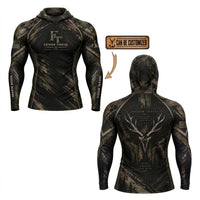Personalized Fathom Thread Deer Antler Camo Hooded Long Sleeve Shirt