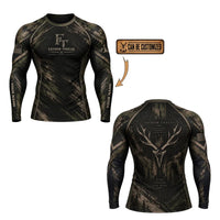 Personalized Fathom Thread Deer Antler Camo Hunting Long Sleeve Shirt
