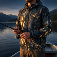 Just Keep Fishing Savior Lake Fork Texas Hooded Windbreaker Jacket