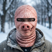 Realistic 3D Pig Face Funny Printed Ski Mask