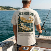 Personalized Lake Michigan Wild Shores Brighter Days Vintage T-Shirt