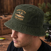 Mine's So Big Trout Fishing Vintage Bucket Hat