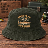 Mine's So Big Trout Fishing Vintage Bucket Hat