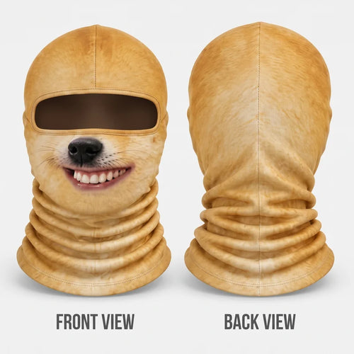 Funny Shiba Inu Human Teeth 3D Printed Ski Mask