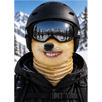 Funny Shiba Inu Human Teeth 3D Printed Ski Mask