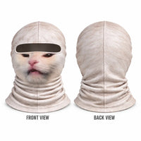 Realistic 3D Crying Cat Meme Printed Ski Mask