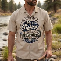 My Wife Said Me or Fishing Vintage Fishing Hawaiian Shirt
