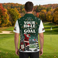 Personalized David Santa Plays Golf Too Christmas Hawaiian Shirt