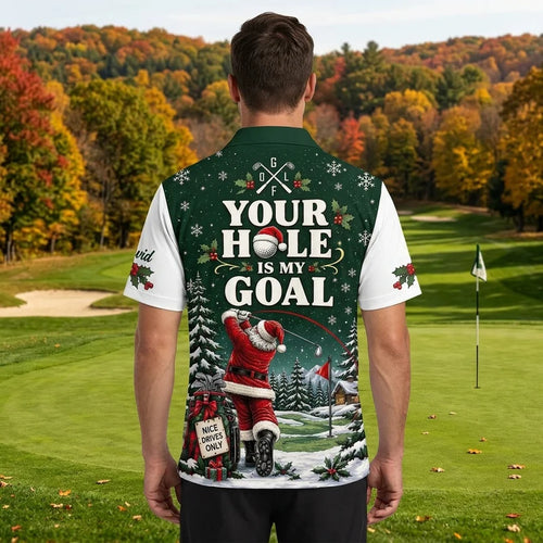 Personalized David Santa Plays Golf Too Christmas Hawaiian Shirt